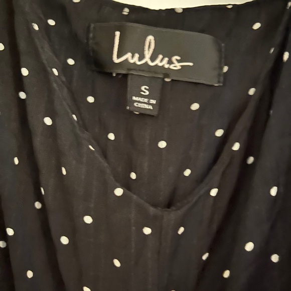 Lulus Pants - Lulus Black & White Polka Dot Culotte Jumpsuit